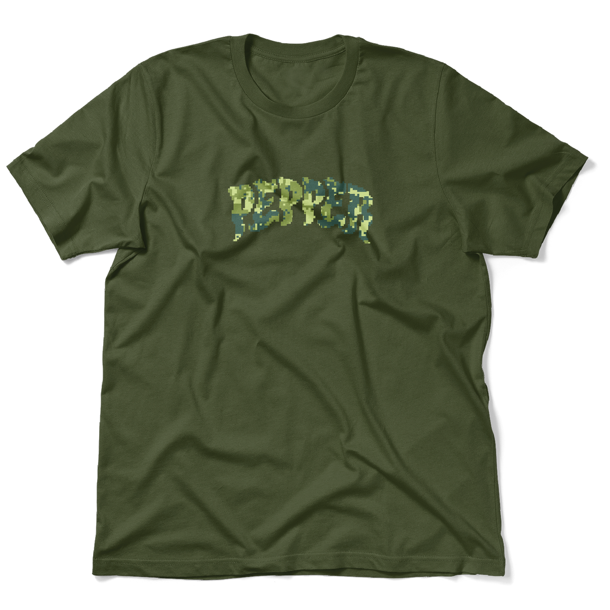 Pepper 8 Bit Camo SS Tee - Forest