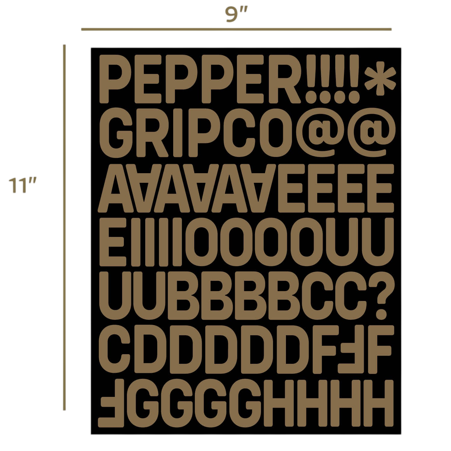 Pepper Alphanumeric Custom Griptape Kit